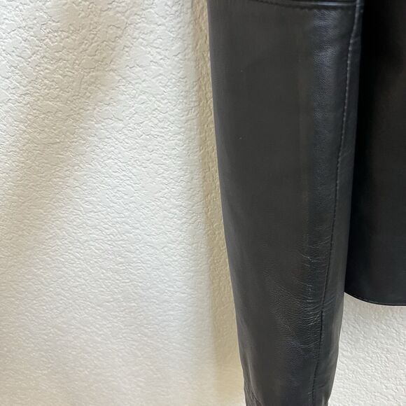 Sandy Dalal Vtg Leather Jacket Mens Sz 48 US M Black Full Zip Pockets - Picture 9 of 9